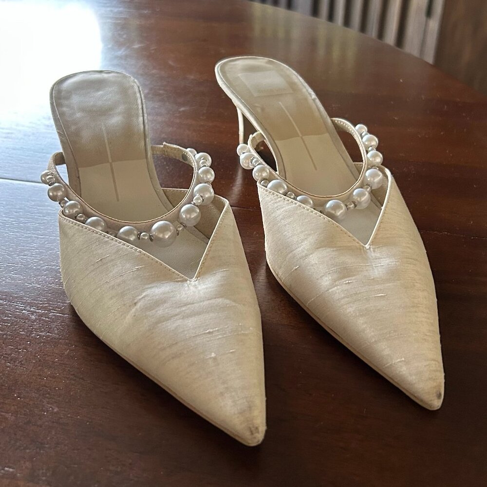 Dolce Vita Kanika Pearl Mid Heels Vanilla Pearls